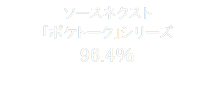 ソースネクスト
「ポケトーク」シリーズ
96.4％


