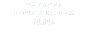 ソースネクスト
「POCKETALK」シリーズ
78.9％


