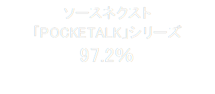 ソースネクスト
「POCKETALK」シリーズ
97.2％


